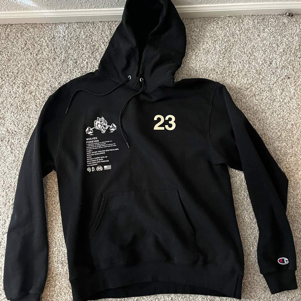 Darc Sport Men's X Champion Wolves Forever Greatness 23 V2 Hoodie Sweatshirt